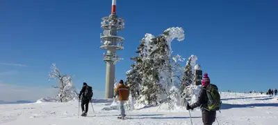 Foto von Schneeschuhwanderung