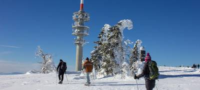 Foto von Schneeschuhwanderung