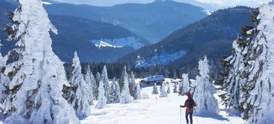 Foto von Schneeschuhwanderung