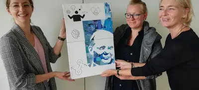 Foto von Firmencollage - Ihr Leitbild auf Leinwand