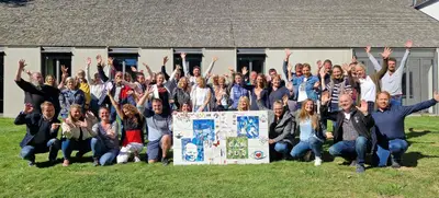 Foto von Firmencollage - Ihr Leitbild auf Leinwand