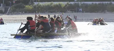 Foto von TeamEvent mit Floßbau