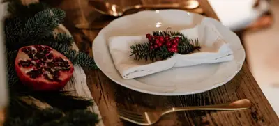 Foto von Positzer Weihnachtsdinner