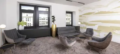 Foto von SATELLITE OFFICE Ballindamm Kaminlounge "Conrad Donner"