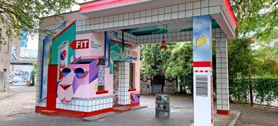 Foto von Street Art-Workshop in historischer Tankstelle