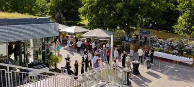 Foto von Firmen-Gathering oder Network-Event am Mittag
