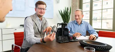 Foto von Gläserne 3D Fabrik Konferenzraum