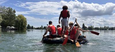 Foto von Floßbau-Teamevent am Bodensee