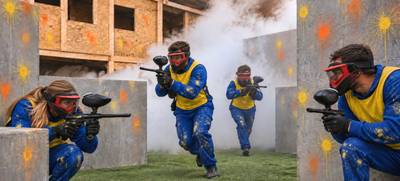 Foto von Paintball als Teambuilding